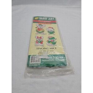 Vintage Do-It Yourself Yard Art pattern SINGING MICE YA30039 Christmas